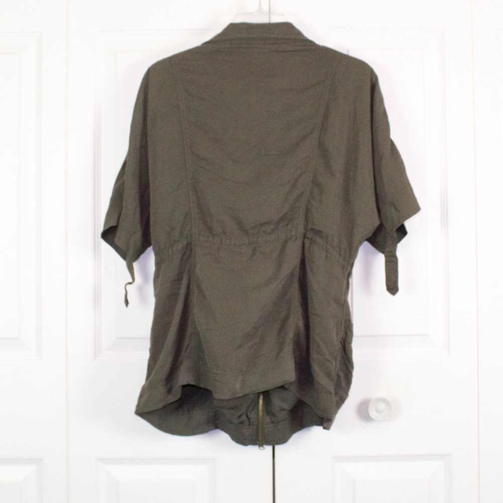 Per Se Zip Up Green Shirt Size M - Picture 6 of 7